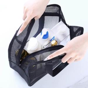 MENGMIAN | Handheld Mesh Shower Bag Large Capacity Travel Swimming Storage Bag