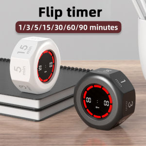 Flip Timer Mini Visual Timer Gravity Sensor Timer 90-Minute 7 Preset Time Management Tools for Home School Study Office Kitchen