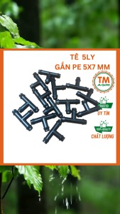 Bịch 100 cái Tê ống 5ly gắn ống LDPE 5ly (5x7mm) T 5ly nhựa POM giá rẻ