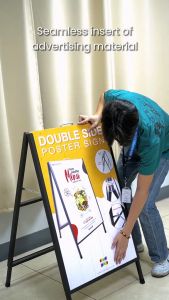 KGS Double Sided Poster Stand | Banner Stand for Business Store Displays Product Display