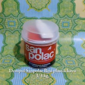 Dempul San polac Besi plastik kayu Sanpolac Polyster Putty 1/4 Kg