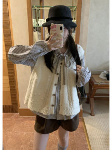 YUEZHONGWEI | Aesthetic Campus Style Knit Vest and Shirt Set