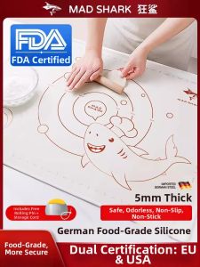 Mad Shark | Food Grade Thick Silicone Non-Stick Rolling Mat