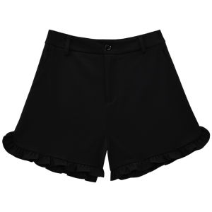 KUHNMARVIN | Quần Short A-Line Cao Thắt Dây Ruffle Trẻ Trung