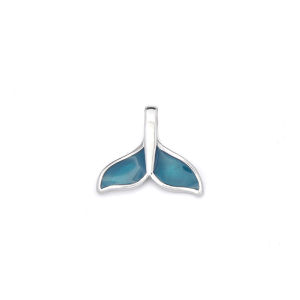 New Fashion Stainless Steel Blue Whale Fish Tail Pendant Necklaces For Men Women Long Chain Choker Necklace Charm Party Jewelry