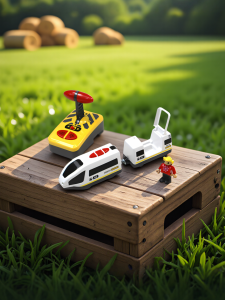 Figurine Inclusive Electric Train Compatible with Wooden Tracks