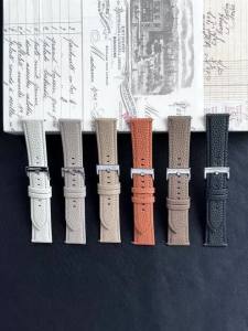 Lychee Pattern Watch Strap 18mm 20mm 22mm Soft Leather Strap for Seiko for Omega Watch Band Men Women Bracelet Waterproof Belts