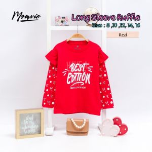 Momvie Kaos Ruffle Anak Perempuan Lengan Panjang Longsleeve Girls 7-14th