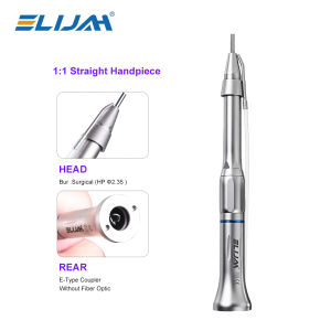 ELIJAH Dental 1:1 Implant Micro Surgical Handpiece External Irrigation Max40000rpm Straight/20° Angle E-Type Coupler Dental Tool