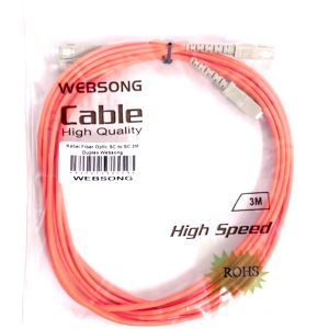 Kabel Fiber Optic Patch Cord SC to SC Duplex Multimode 3M 15M 50M 100M