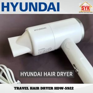 SYK Hyundai HDW-5922 Travel Hair Dryer Foldable Handle Hair Dryer Fast Drying Strong Wind Pengering Rambut