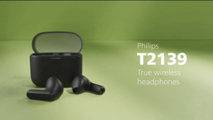 Philips TWS Headphones Natural Sound Dynamic Bass Philips Headphones App IPX4 28Hrs Play Time (TAT2139BK/97)