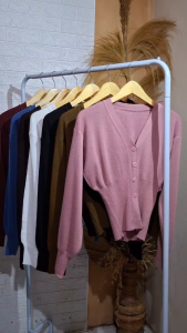 Belina Cardy - Outer Rajut Tebal Lengan Balon 4 Kancing | Cardigan Rajut Premium | Stylish Look | Korean Style | Ballon Sleeve Knit