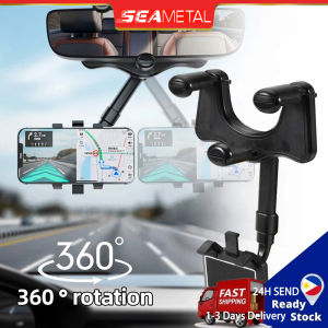 SEAMETAL Car Phone Holder 360° Rotatable Retractable Cellphone Mount Bracket fit 3-7 inches CP Stand for iPhone Huawei