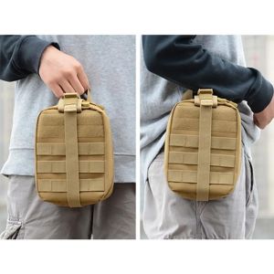 Kotak P3k กระเป๋ายารถกลางแจ้งแคมป์ปิ้งฉุกเฉินกระเป๋า EDC ชุดอุปกรณ์เอาชีวิตรอด