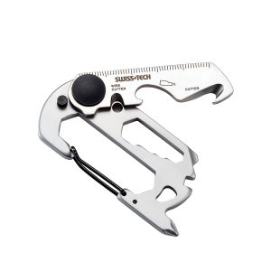 Swiss+Tech | SWISS TECH 13 In 1 Mini Protable Multifunctional Tools Small Pocket EDC Tool Multitool Kit Carabiner Clip Hiking Camping Gadgets