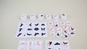 Montessori Animal Hand Shadow Matching Game Parent-Child Interactive Shadow Imitation Gesture Learning Thinking Educational Toys