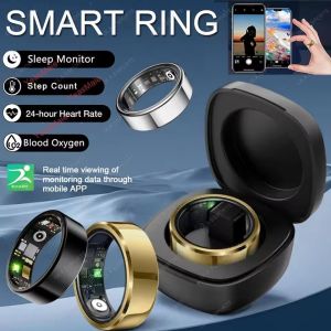 2025 New Smart Ring For Men Women Heart Rate and Blood Oxygen Monitor Smartring IP68 & 5ATM Waterproof Ring Multi-sport Mode