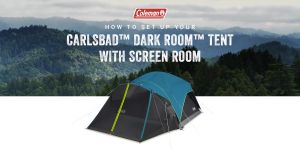 Coleman Carlsbad 8-Person Dark Room Dome Tent - Big Family Camping Tent with Dark Room Technology