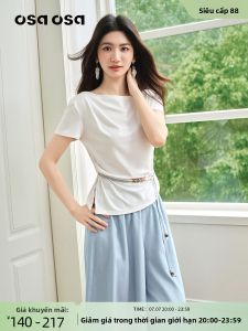 OSA | Áo Thun Dáng Không Đối Xứng Tay Ngắn Trễ Vai