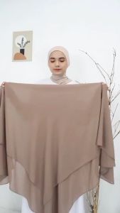 HIJAB SEGI EMPAT OVAL JUMBO 140 X 140 CERUTY BABYDOLL ULTIMATE PREMIUM