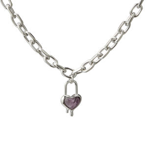 MIIDII | Wild Moon Original Dark Niche Heart Lock Necklace Womens Trendy Personalized High-End Simple Versatile Clavicle Chain