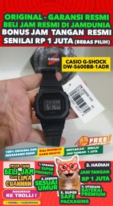CASIO ORIGINAL - CASIO G-SHOCK - DW-5600BB-1D - Hitam - NEW - Jam dunia JD18 Jam Tangan Pria Cowok Anti Air G SHOCK GSHOCK GSHOK SOK DIGITAL Analog + CASIO DW 5600BB 1D DW-5600BB 5600 BB DW5600 DW-5600 DW5600BB $ WR2 STR SD7 HT7
