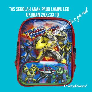 tas rangsel sekolah anak paud cowok gambar robot tas rangsel murah harga grosir bisa(cod)