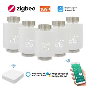 Van Điều Nhiệt Tản Nhiệt Thông Minh Tuya Smart ZigBee 3.0 Bộ Điều Khiển Nhiệt Độ TRV Alexa Google Home Tương Thích Với Ứng Dụng Smart Life