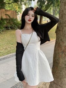 Lightweight Knitted Cardigan Womens Summer Outerwear V-Neck Short Sleeve Sweet Style College Fashion Sleeve Long Pants