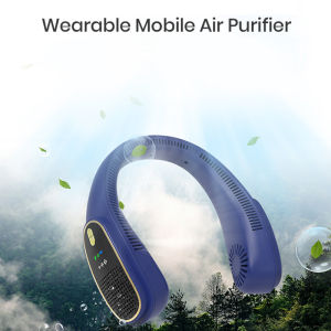 Neck Fan Portable Cooling Bladeless Fan USB Rechargeable Mute Sports Fans for Home Outdoor Hanging Neck Leafless Fan