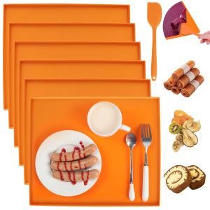 4/6 Chiếc Thảm Nướng Bánh Silicon Chống Dính Thân Thiện Với Môi Trường Phụ Kiện Nhà Bếp Cho Thịt Rau Củ Khử Nước Bánh Ban Khay Nướng Bánh