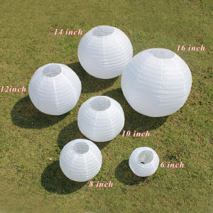10-15-20-25-30-35-40cm White Round Chinese Paper Lantern Birthday Wedding Party Decor Gift Craft Festival Decoration Party DIY