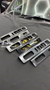TCS proton saga vvt 2016-2024 MC1 MC2 carbon fiber window switch frame panel cover accessories saga baru new facelift
