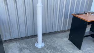 เสา กล้องวงจรปิด โซ ล่า เซลล์ ยาว 4 เมตร พร้อมติดตั้ง พร้อมแขน 1ข้างและตัวกันฟ้า ชุดเสา cctv