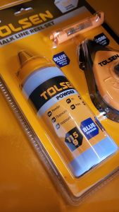 Tolsen Chalk Line Reel Marker w/ Powder Bottle Set (30 Meters) Blue Powder 42013 - Lazada