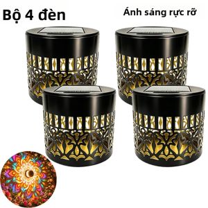 Đèn LED Năng Lượng Mặt Trời Mandala Hình Hoa Hướng Dương Chống Nước Chiếu Sáng Ngoài Trời Cho Sân Vườn Hiên Nhà Sân Trong Cảnh Quan Đèn Tường Tự Lập.
