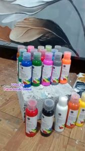 Cat Akrilik / Lukis / Kanvas / Mural Paket 6 warna isi 100 ML per botol Farrel Acrylic Colour