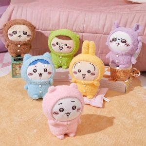 Chiikawa Plush Doll Pendant Pajamas Series Hachiware Usagi Cute Cartoon Doll Hanging Keychain Plush Doll Accessories Gifts