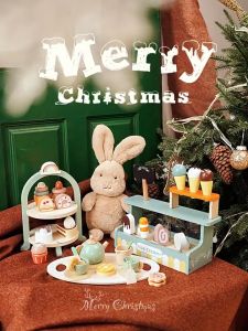 Mainan Budak Perempuan Wooden Kitchen Toys for Kids Girl Ice Cream Tea Set Wooden Tea Set Toy儿童家家酒