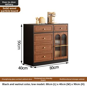 Vintage Retro Solid Wood Sideboard Display Shelf