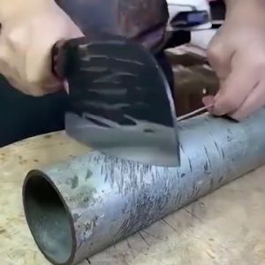 JISUNLIFE Traditional Handmade Forged Kitchen Knife Japanese Chefs Knife Hammer Stainless Steel Chopper Cooking Knives