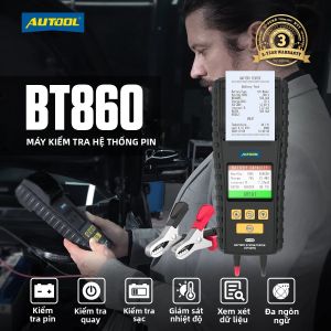 Máy Kiểm Tra Ắc Quy Ô Tô AUTOOL BT860 Dành Cho Xe Tải Với Hệ Thống Xem Dữ Liệu Bằng Máy In - Công Cụ Kiểm Tra Khởi Động Và Sạc Xe Hơi