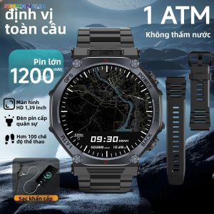 Đồng Hồ Thông Minh T-Rex3 2025 Mẫu Mới Tích Hợp GPS Pin 1200mAh Sạc Ngược Trợ Lý Giọng Nói Đèn Pin Dành Cho Nam Giới Chơi Thể Thao Ngoài Trời