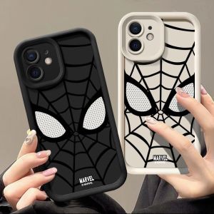 🚚【สปอตสินค้าคงคลัง】 Gratis Ongkir + COD🚚เหมาะสำหรับ iPhone 16 Pro/plus/pro Max 15 14 13 12 11 Pro Max Plus Pro X XR XSMAX 7 8 Plus 6 6S รูปแบบการออกแบบดวงตานางฟ้ารูปการ์ตูนสุดเจ๋งน่ารักสไปเดอร์แมน