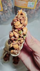 Bánh thuyền mix hạt ngũ cốc chà bông không đường Bánh ăn kiêng hỗ trợ giảm cân Bánh hạt dinh dưỡng ngũ cốc thuần chay