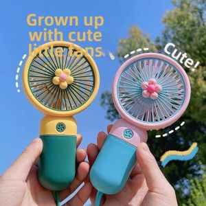 Flower Cartoon USB Mini Portable Handheld Makeup Fan