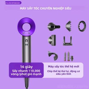 Máy Sấy Tóc Chuyên Nghiệp LISN Tốc Độ Cao 1600W Ion Âm Phích Cắm Châu Âu 110000 Vòng/phút Gió 62m/s Sấy Khô Nhanh Với Đầu Tập Trung