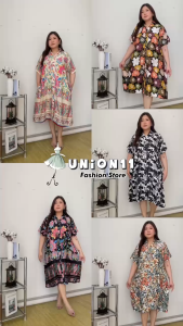 UNION11 - DRESS WANITA JUMBO / GAUN WANITA BG SIZE LD 130 CM / MUAT BB 90 KG / DRESS WANITA JUMBO XXXL / PETRA