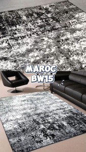 MAROC Karpet Lantai 100x150 BW15 Monokrom
